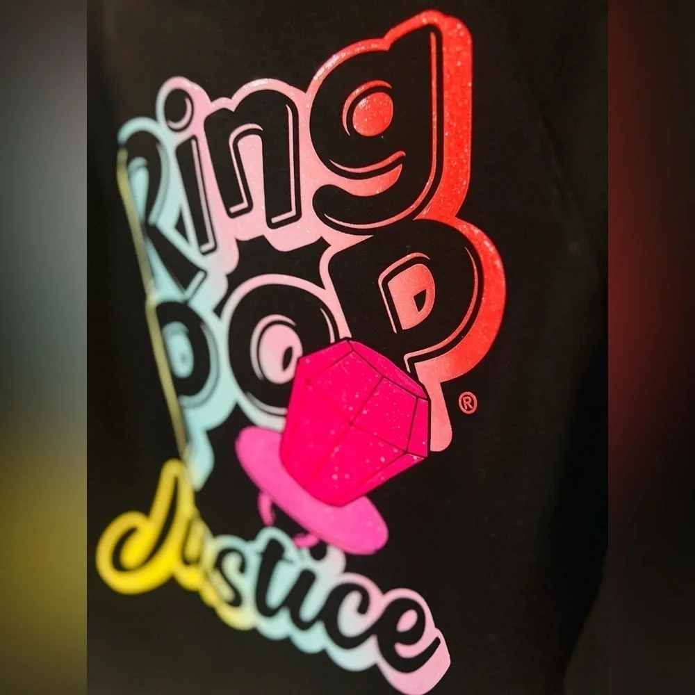 Justice Girls Ring Pop Bazooka Collab Hoodie, Sizes Large 12-14
